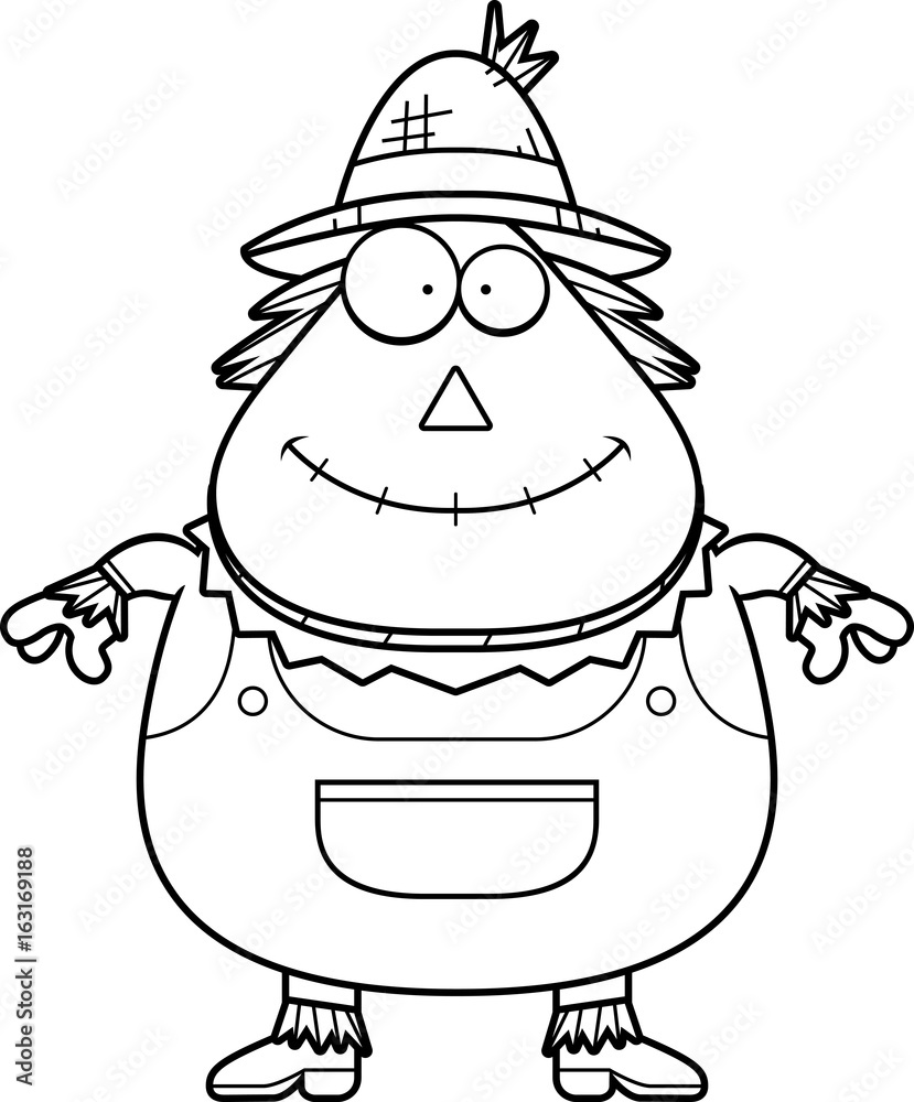 Happy Cartoon Scarecrow Happy Cartoon Scarecrow