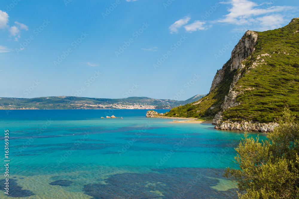 View to Navarino bay and Sfaktiria island, Messinia, Peloponesse, Greece View to Navarino bay and Sfaktiria island, Messinia, Peloponesse, Greece