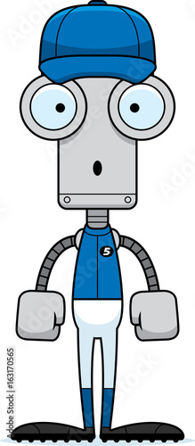 Wallpaper Mural Cartoon Surprised Baseball Player Robot Torontodigital.ca
