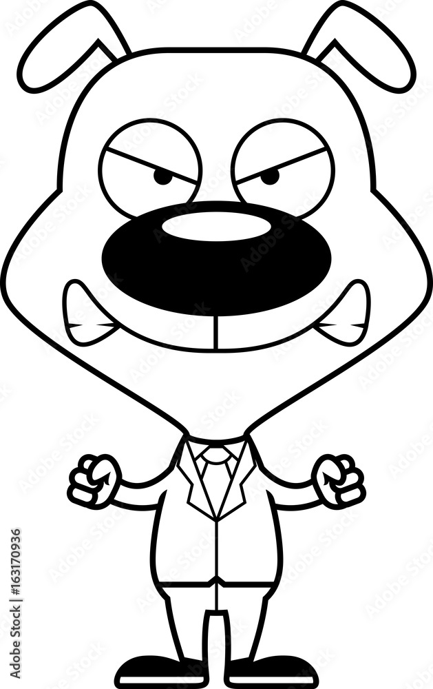 Cartoon Angry Businessperson Puppy Cartoon Angry Businessperson Puppy