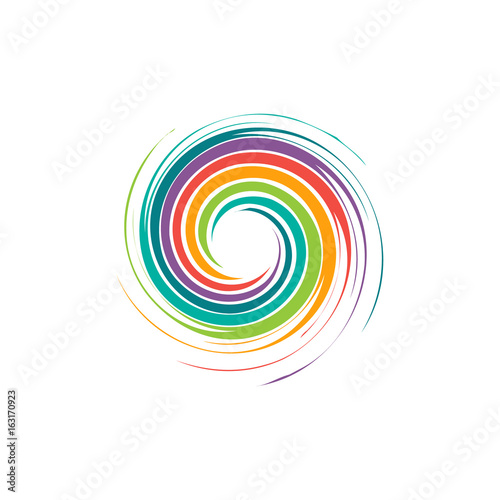 Abstract Colorful Extreme Swirl Image