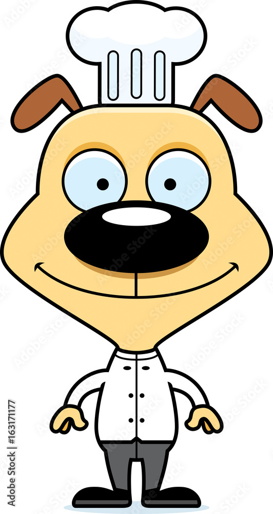 Fototapeta premium Cartoon Smiling Chef Puppy
