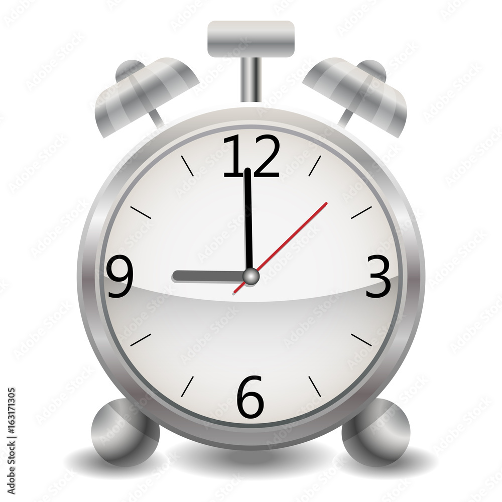 Metal mechanical realistic alarm clock, clock showing nine evenings, nine in the morning, evening, morning Metal mechanical realistic alarm clock, clock showing nine evenings, nine in the morning, evening, morning