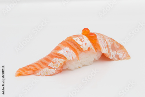 Salmon Toro + Salmon roe Sushi