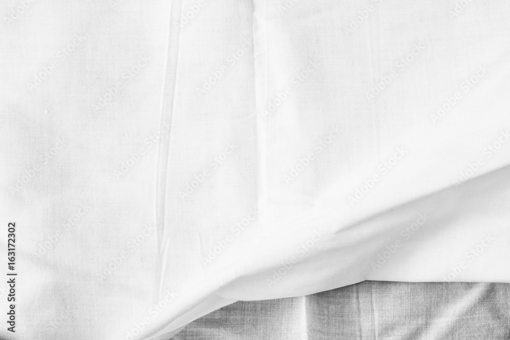 White crumpled sheet fabric texture White crumpled sheet fabric texture