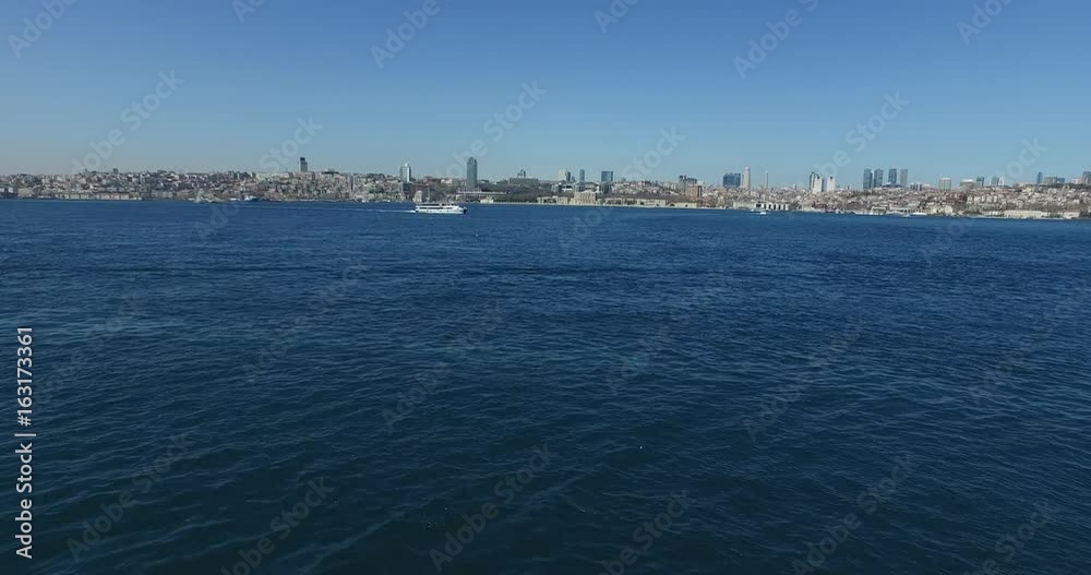 Panorama of view from the Golden Horn on the duct slopes City Panorama of view from the Golden Horn on the duct slopes City
