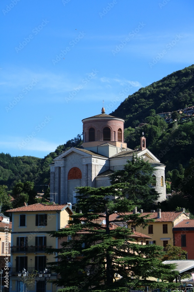Sant' Ambrogio Church in Laveno at Lake Maggiore, Lombardy Italy
