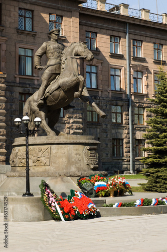 Monument to marshal Zhukov photo