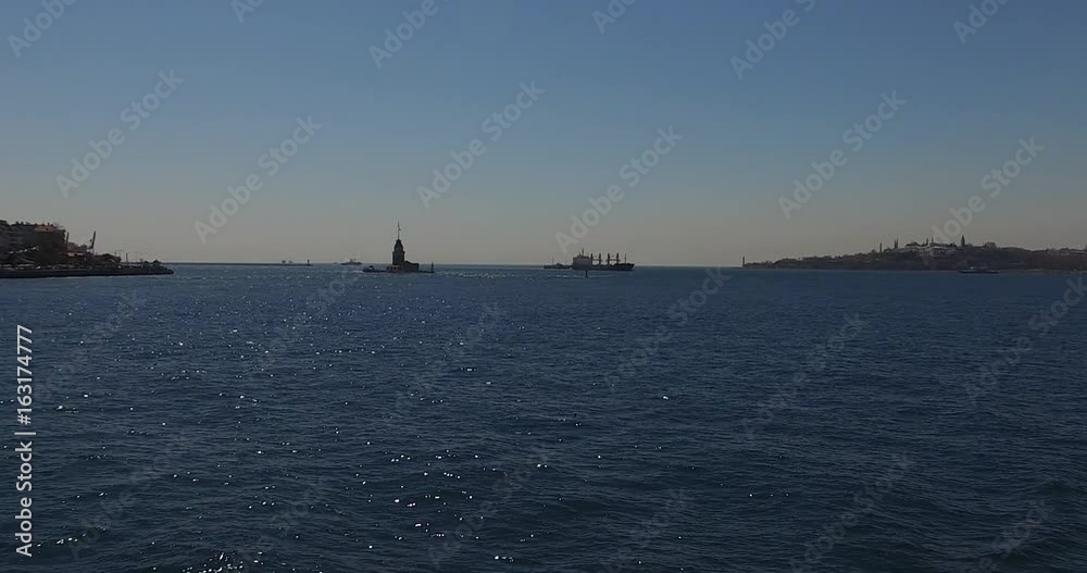  Panorama of view from the Golden Horn on the duct slopes City 