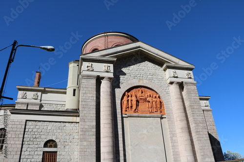 Church Sant'Ambrogio in Laveno at Lake Maggiore, Lombardy Italy photo