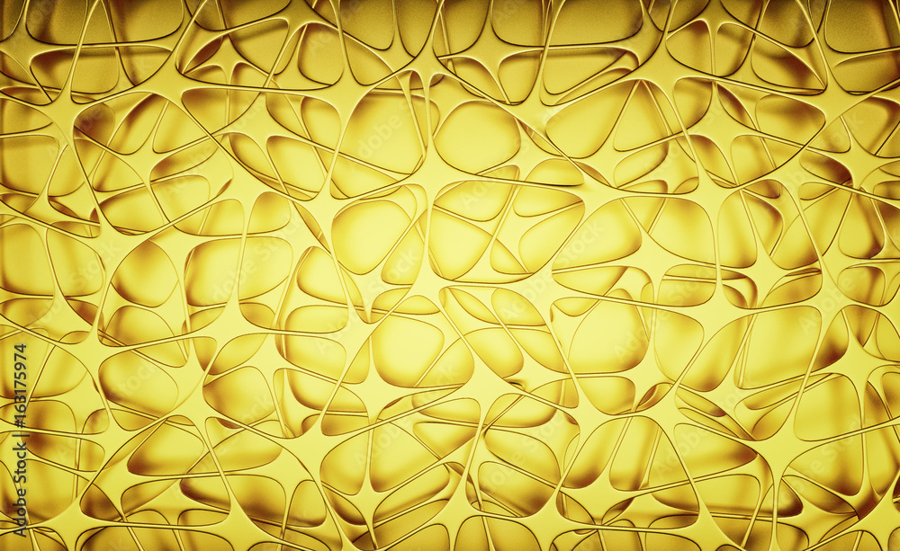 Fototapeta premium Streszczenie złote tło geometryczne. 3D render