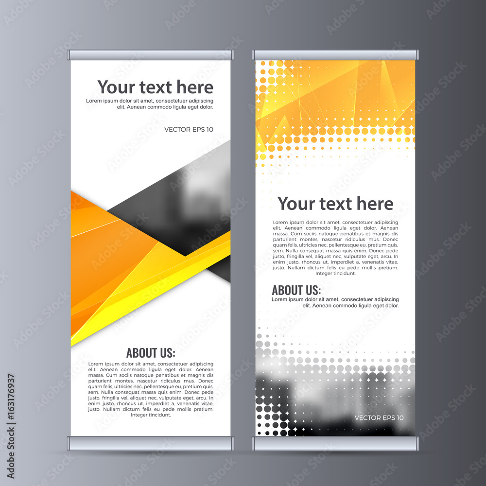 Fototapeta premium Roll up business banner design vertical template vector.