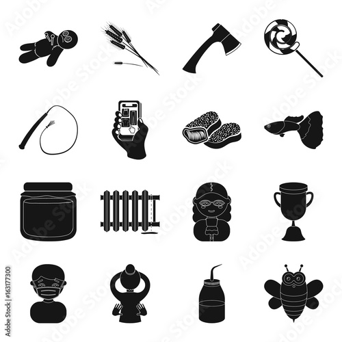 plumbing, magic, profession and other web icon in black style. tourism, apiary, food