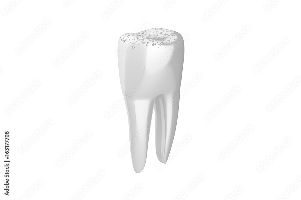 White tooth spins with caries White tooth spins with caries