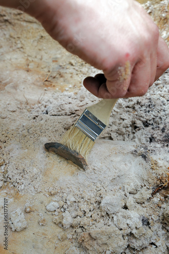 Archaeological find - a fragment of a ceramic vessel