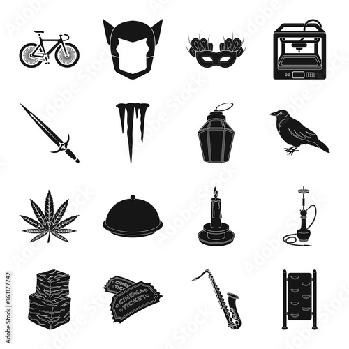 park, music, food, addiction and other web icon in black style.weather, typography, sports icons in set collection.