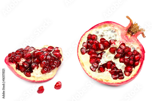 Pomegranate fruit isolated on a white background