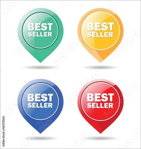 Stickers for best seller colorful modern design