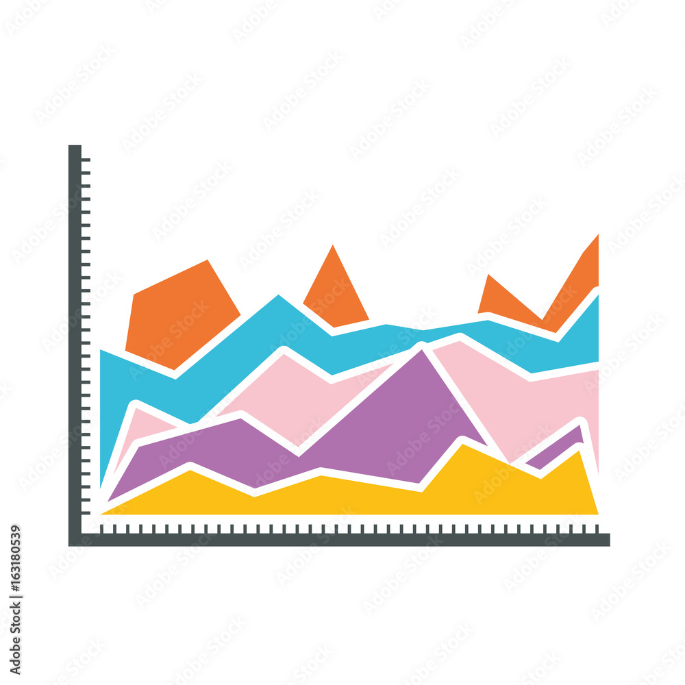 white background with statistical graphs in shape of peak vector illustration white background with statistical graphs in shape of peak vector illustration