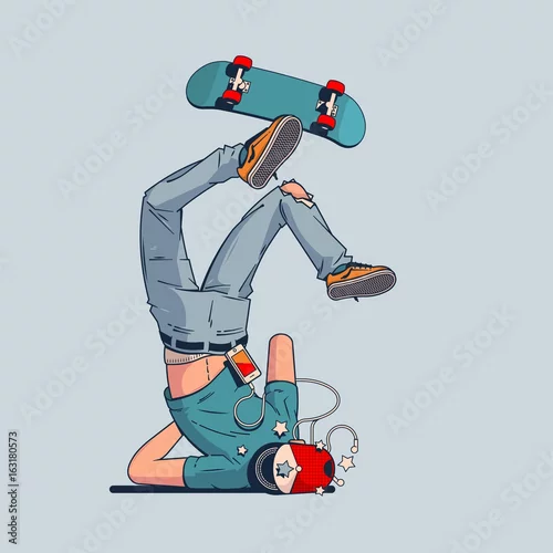 Obraz wypadek na deskorolce