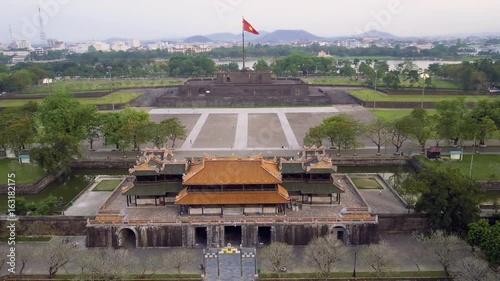 Aerial of Imperial Royal Palace, Hue, Vietnam