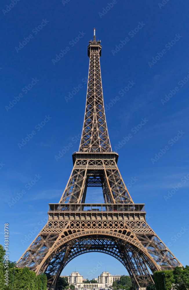 view on Eiffel tower in Paris, France