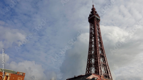 Blackpool tower on the north west coast of England, UK