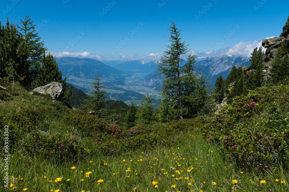 Wanderweg mit Blick auf Innsbruck