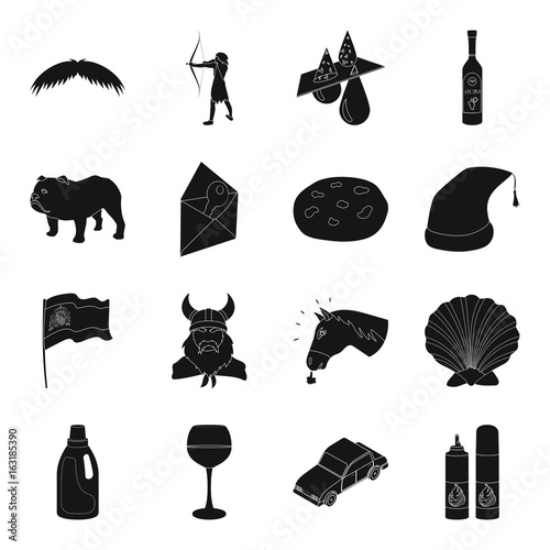 hairdresser, breed, food and other web icon in black style.alcohol, animal, transport, computeri cons in set collection.