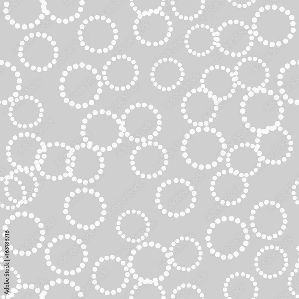 Seamless pattern with white round swirls. vector illustration