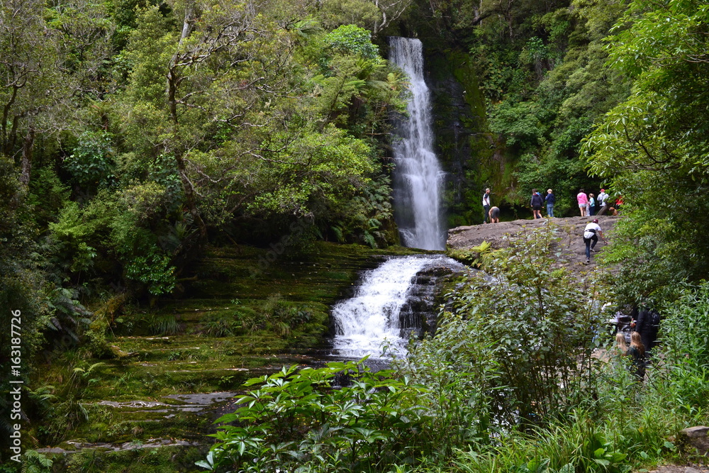waterfall in New Zealand