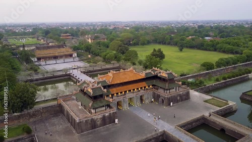 Aerial of Imperial Royal Palace, Hue, Vietnam