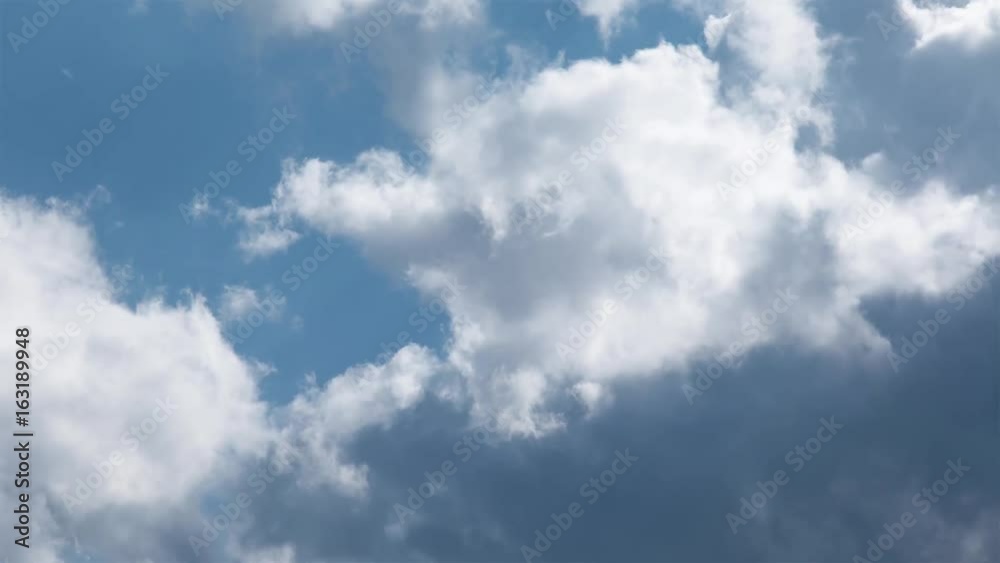 Blue sky with white clouds. Timelapse Full HD video. Blue sky with white clouds. Timelapse Full HD video.