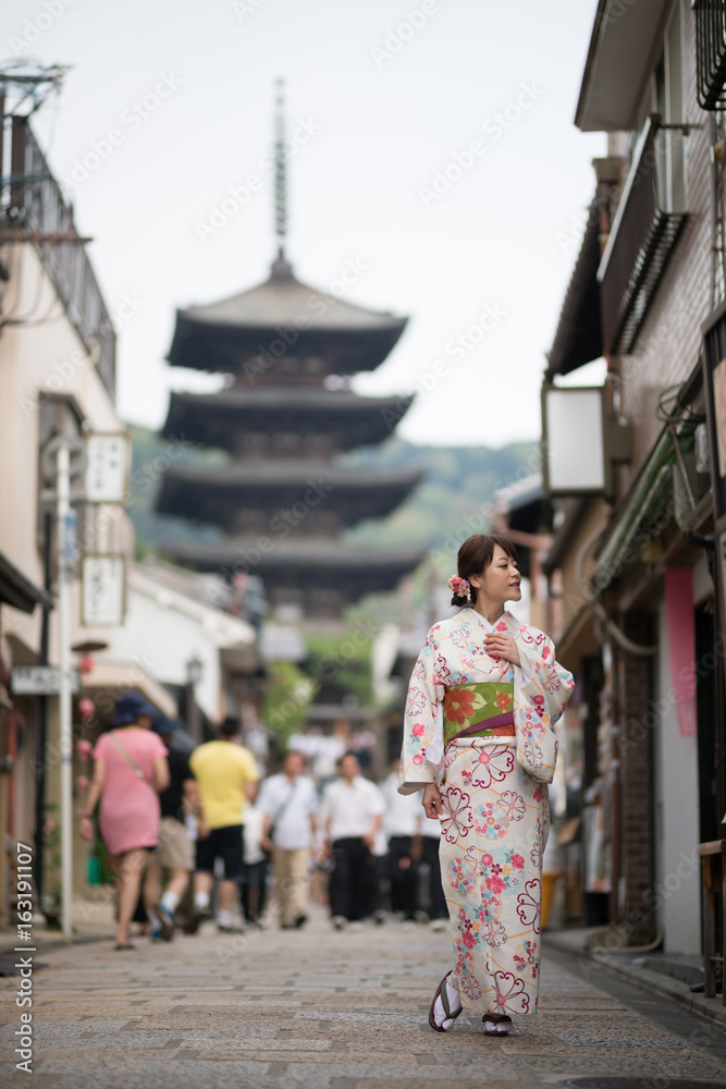 着物の女性・京都 着物の女性・京都