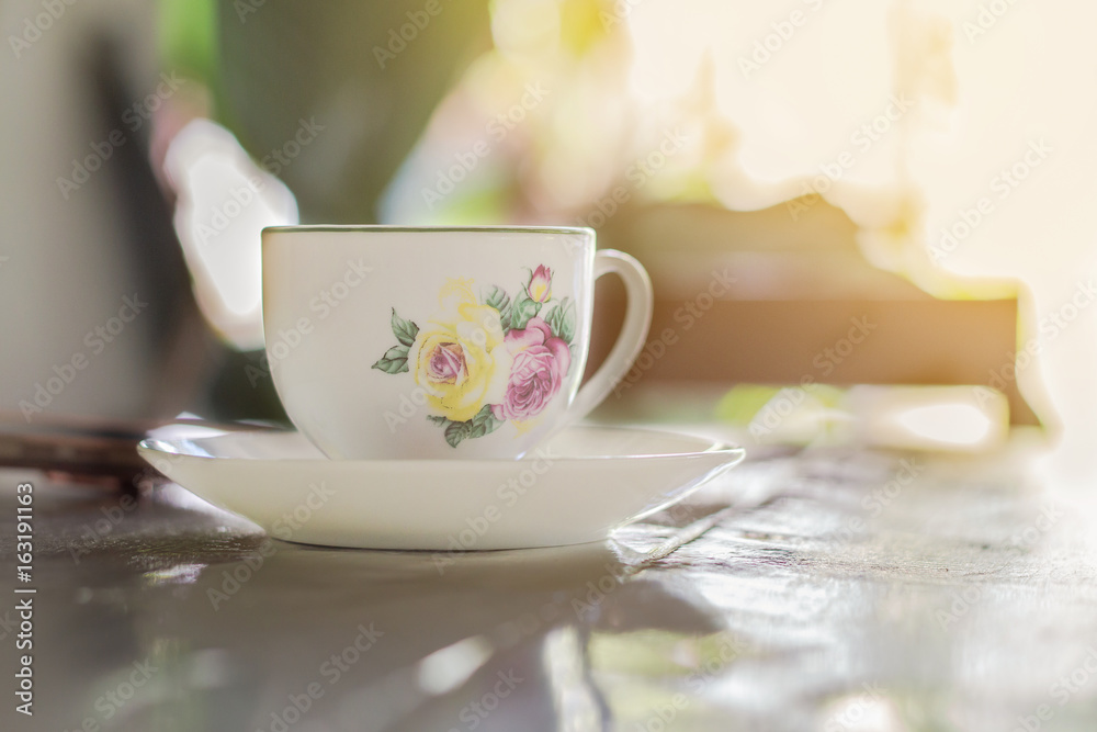 hot coffee on table for relaxing coffee time at home blur background hot coffee on table for relaxing coffee time at home blur background