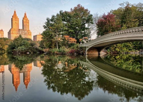 Bow bridge Central Park autumn © John Anderson
