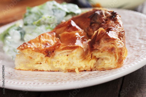 Phyllo pastry cheese pie