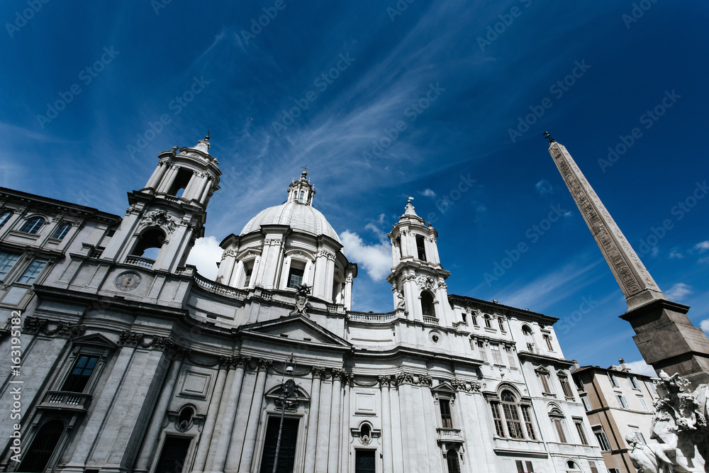 Fountain at Piazza Navona in Rome, Italy.