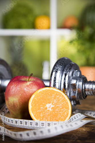 Healthy lifestyle concept, Diet and fitness 