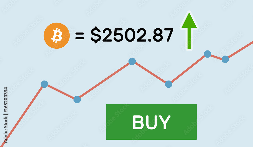 Illustration of concept of Bitcoin cryptocurrency
