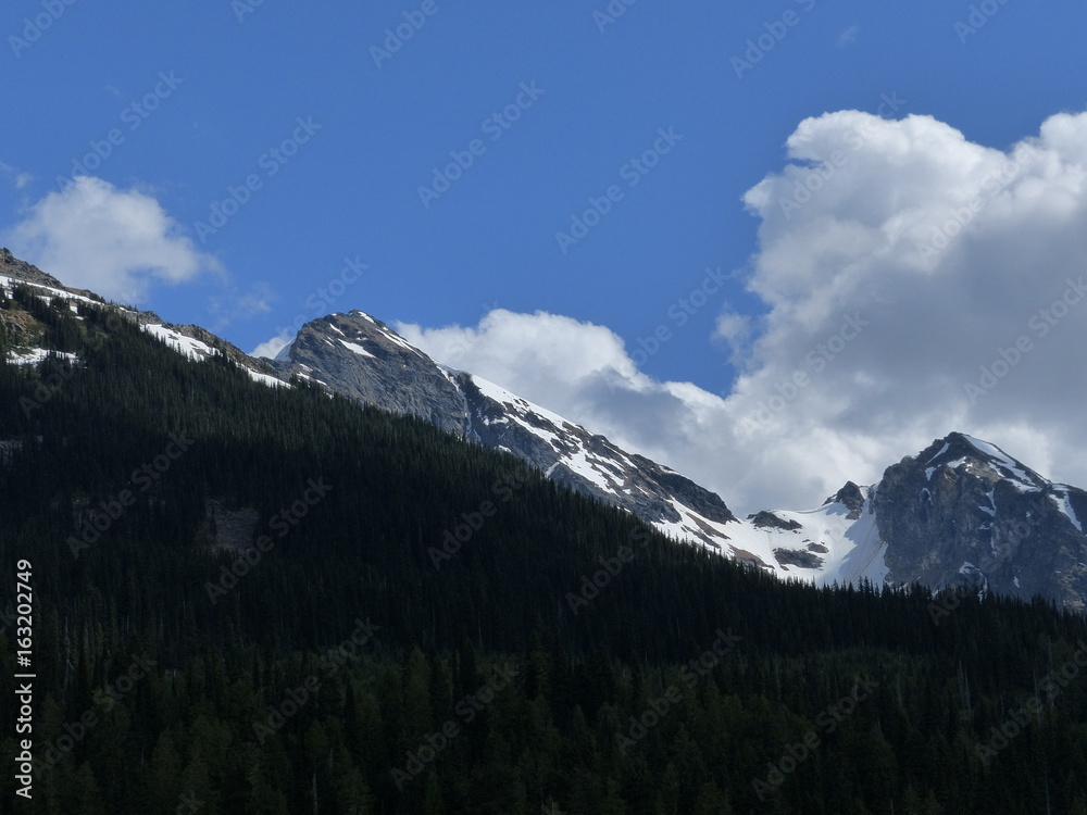 Views from the 3 Valley Gap area of British Columbia.Scenic mountain landscapes up close