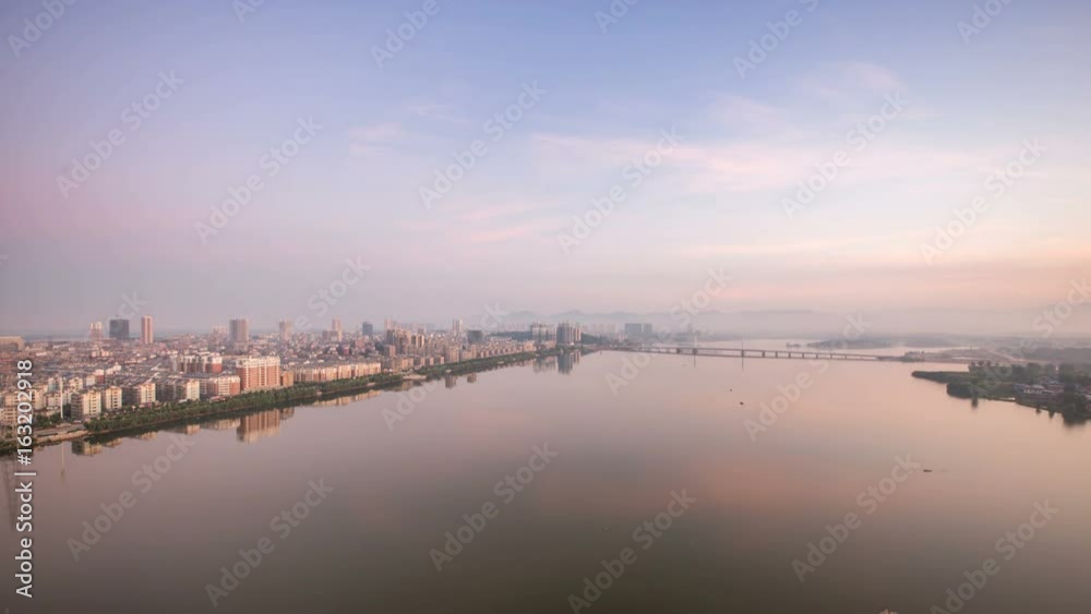 Time lapse mountain, lake and clouds,city Time lapse mountain, lake and clouds,city