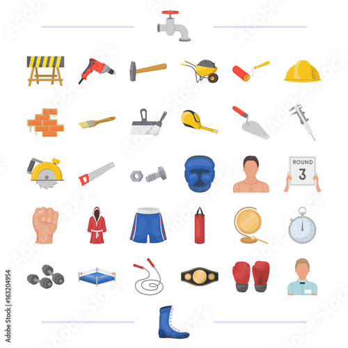 building, architecture and other web icon in black style.sport, boxing, Olympics icons in set collection.