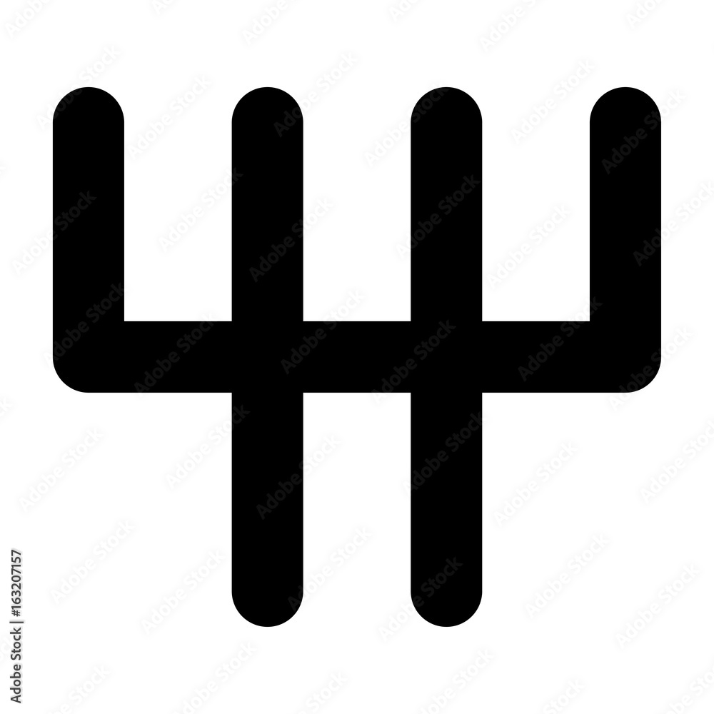 Fototapeta premium Speed shifter the black color icon .