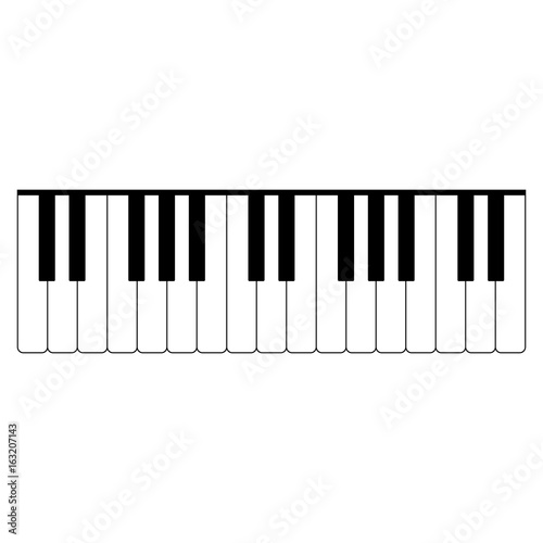 Piano keys the black color icon .