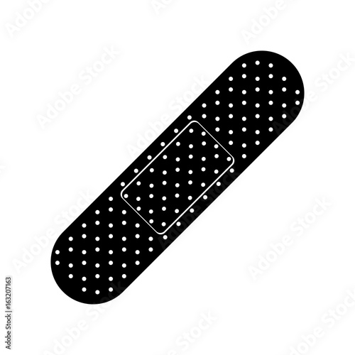 Band aid the black color icon .