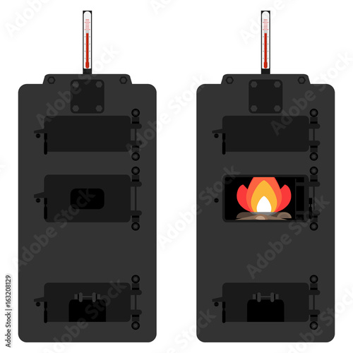 Retro Solid fuel boiler, wood boiler