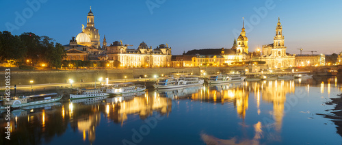Evening panorama of Dresden, Saxony, Germany © Mike Mareen