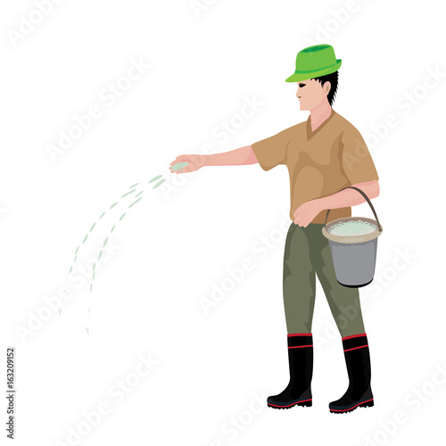 farmer cartoon shape vector design