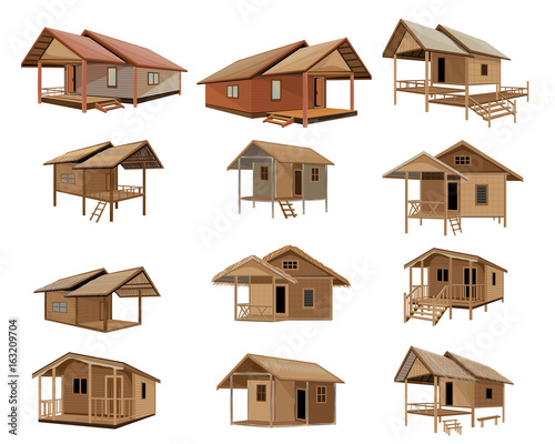 beautiful hut vector design